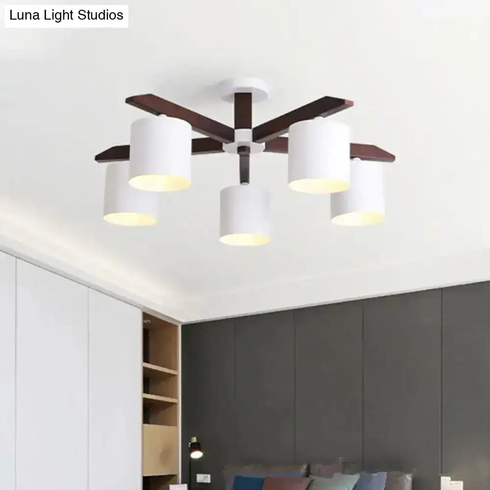 White Brown Ceiling Chandelier