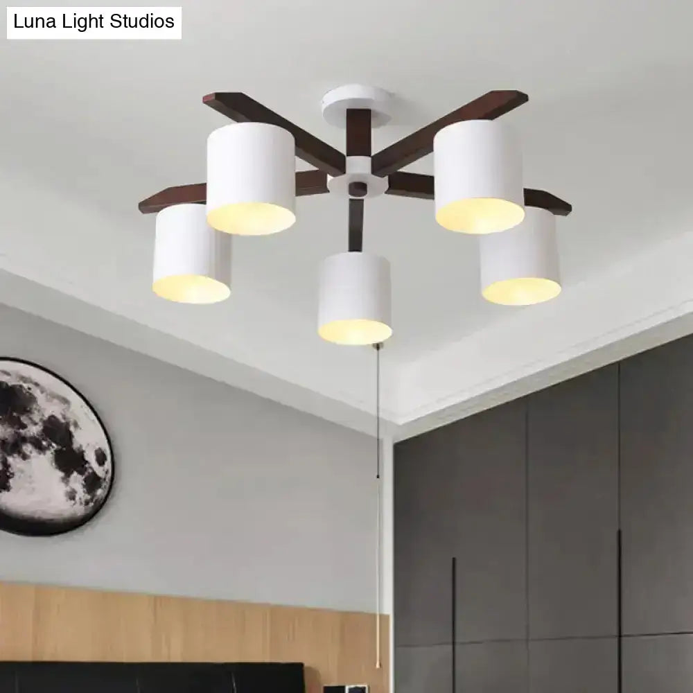 White Brown Ceiling Chandelier