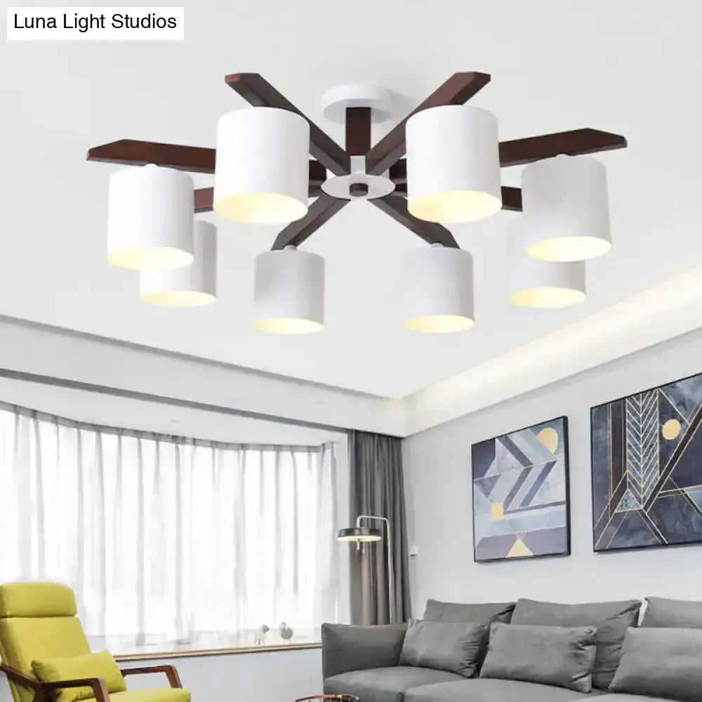 White Brown Ceiling Chandelier