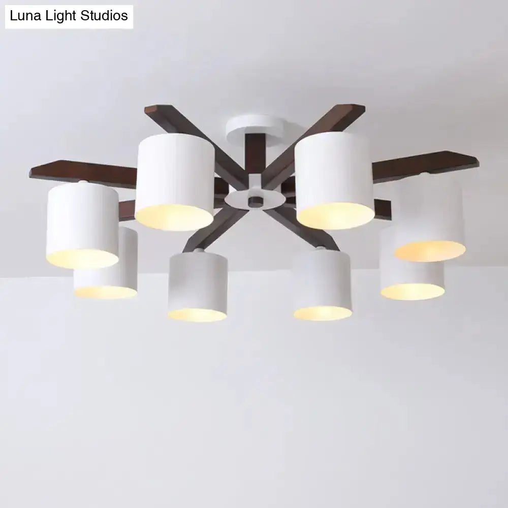 White Brown Ceiling Chandelier