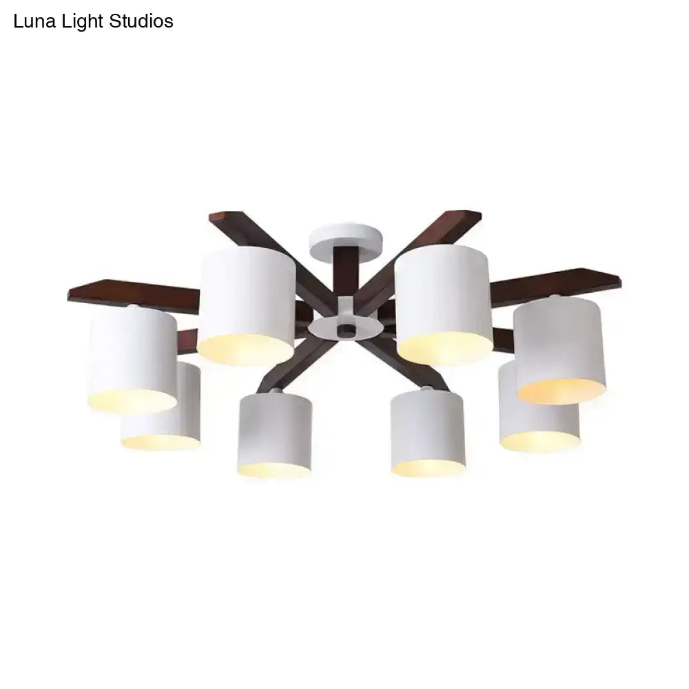 White Brown Ceiling Chandelier