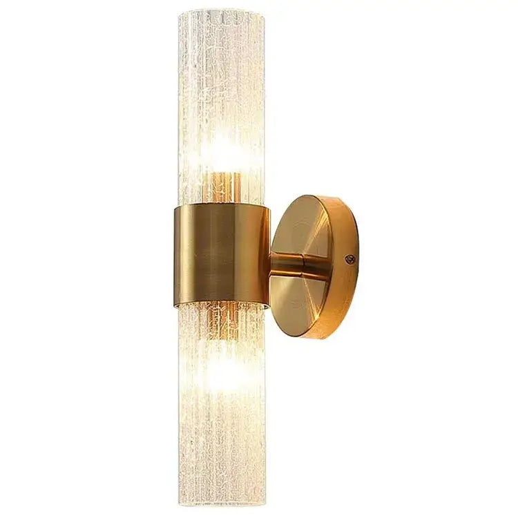 Brass Crystal Wall Lamp with Dual LED Lights