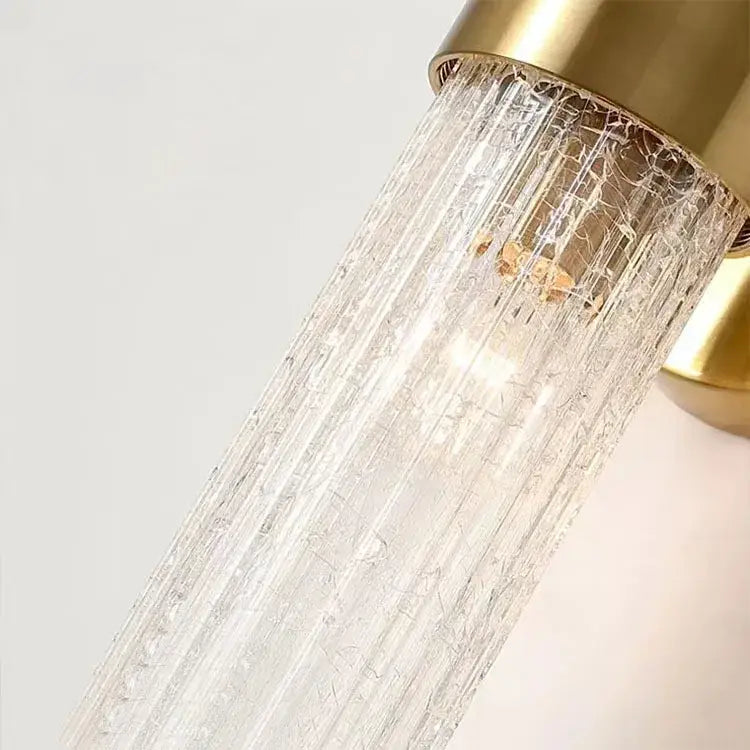 Brass Crystal Wall Lamp with Dual LED Lights