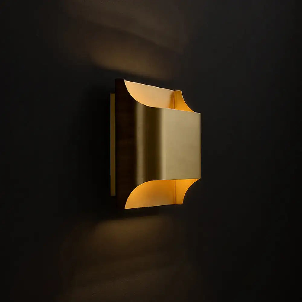 Brass Geometric Wall Sconce