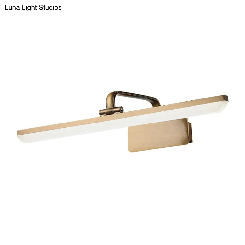 Brass LED Slim Acrylic Vanity Sconce