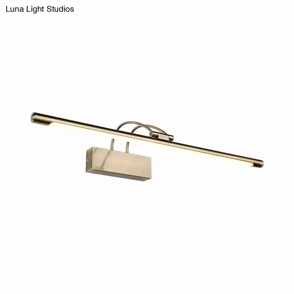 Brass LED Bathroom Sconce