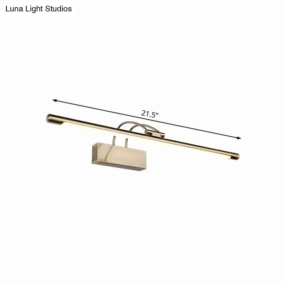 Brass LED Bathroom Sconce