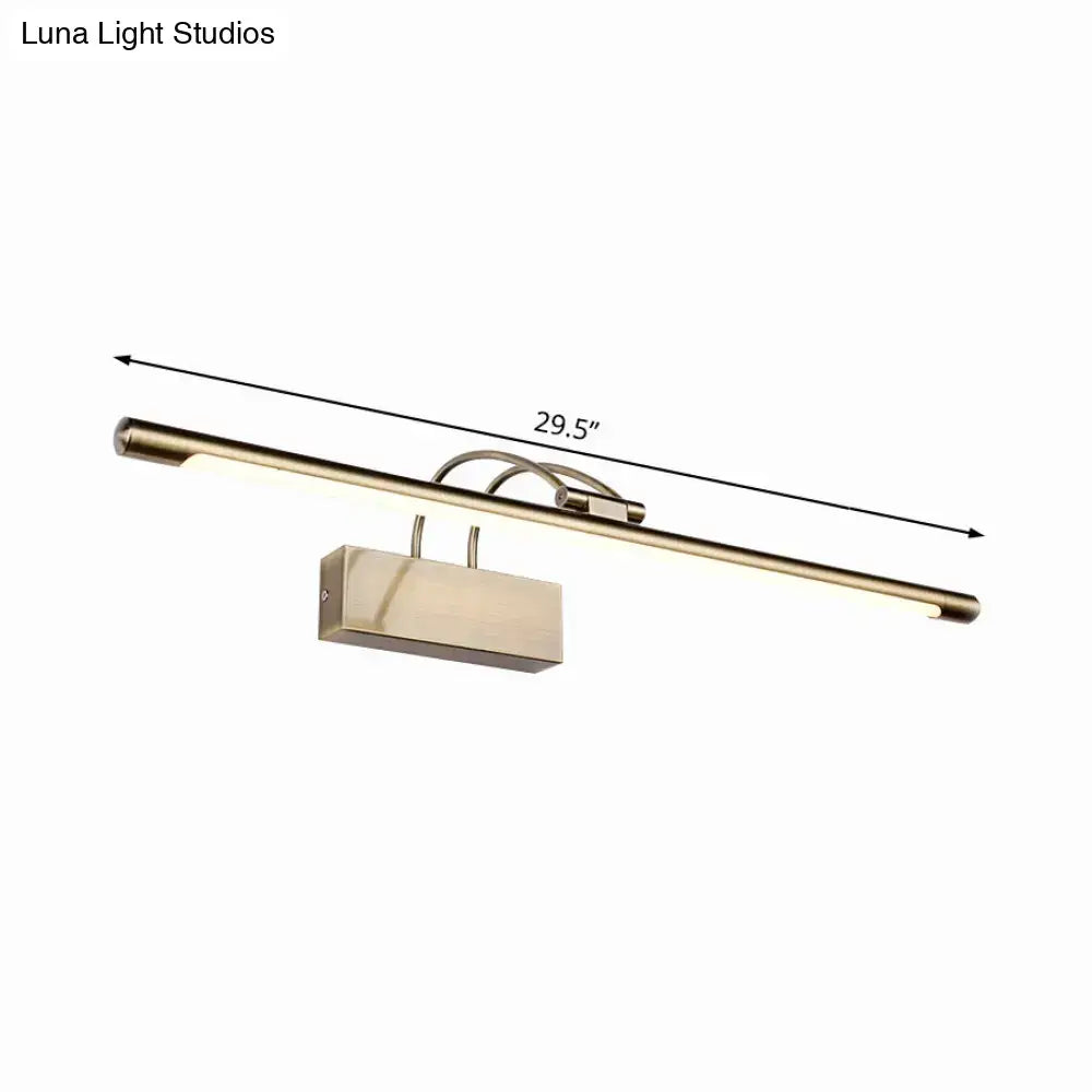 Brass LED Bathroom Sconce