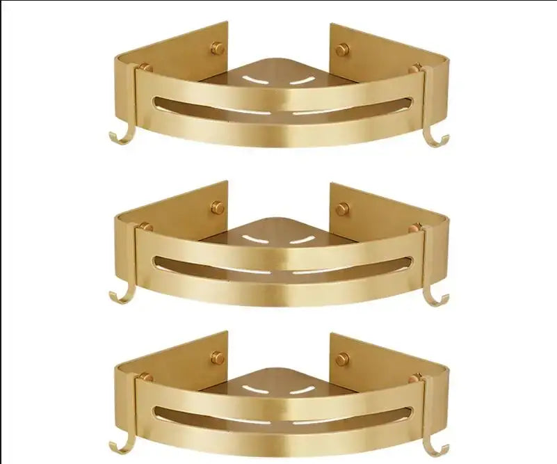 Gold Aluminum Corner Shelf