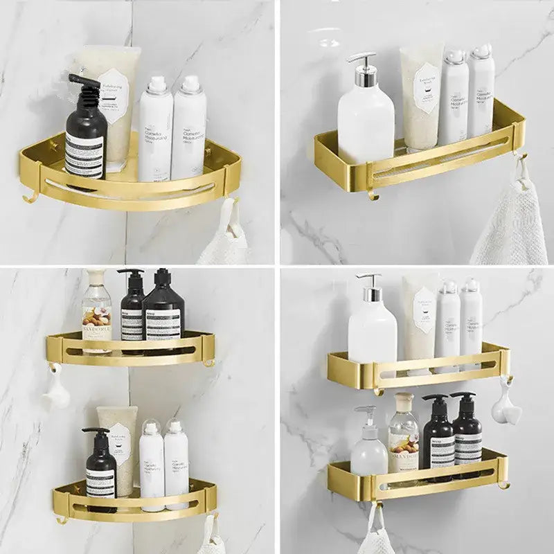 Gold Aluminum Corner Shelf
