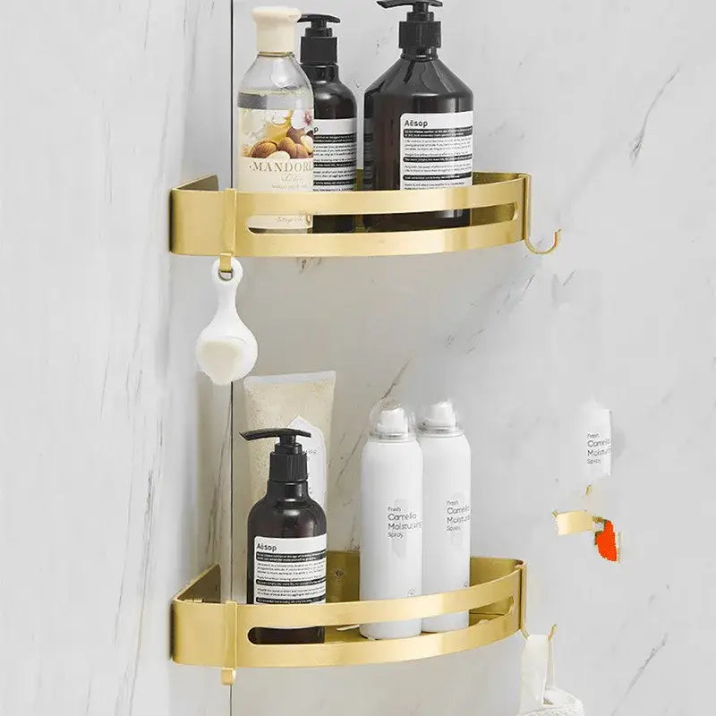Gold Aluminum Corner Shelf