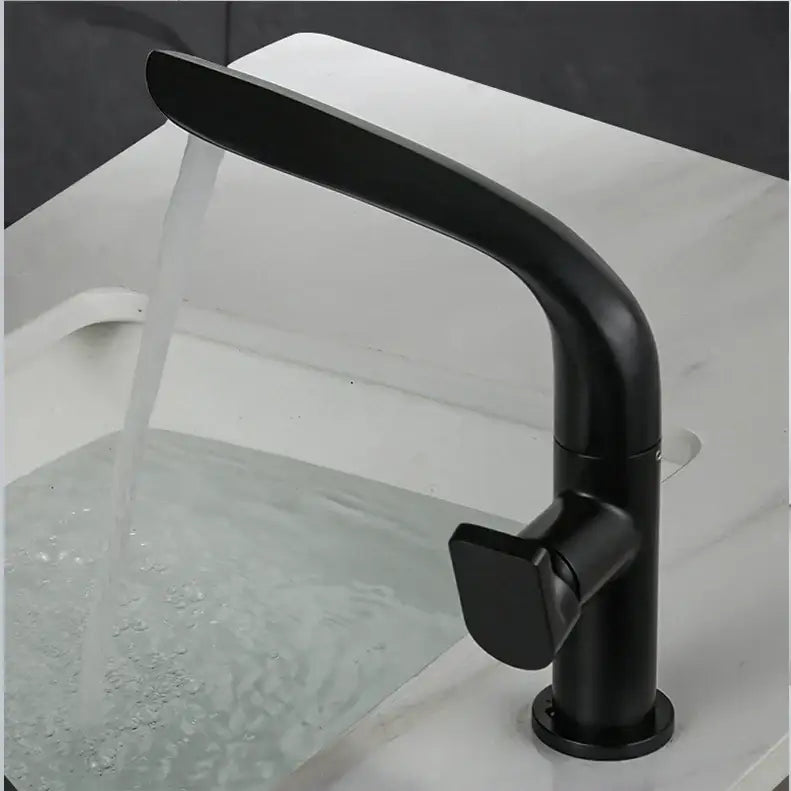 Gold High Arc Basin Mixer