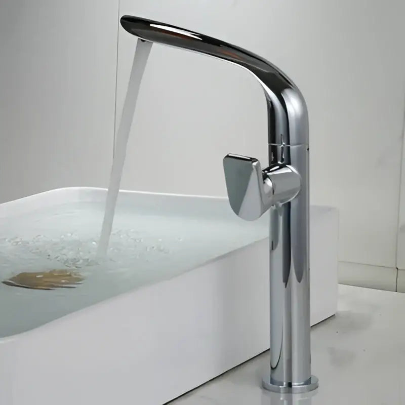 Gold High Arc Basin Mixer
