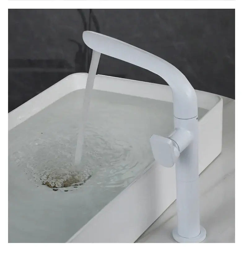 Gold High Arc Basin Mixer