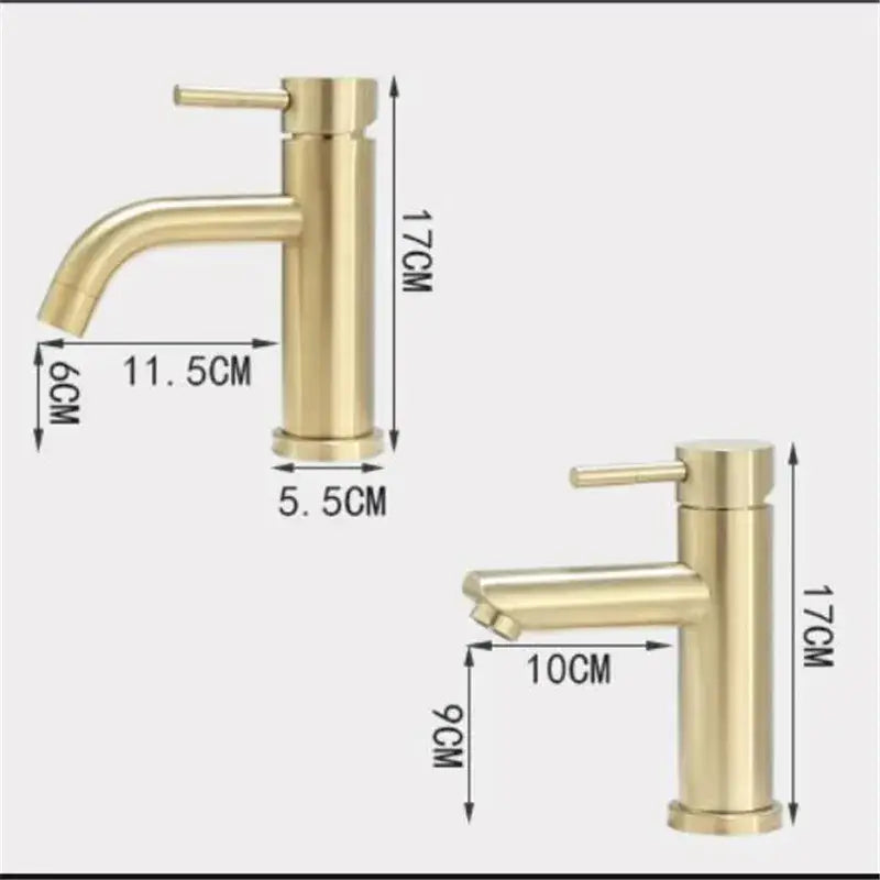 Gold Deck-Mounted Basin Mixer Tap