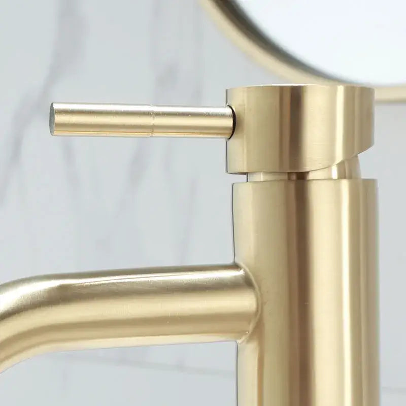 Gold Deck-Mounted Basin Mixer Tap