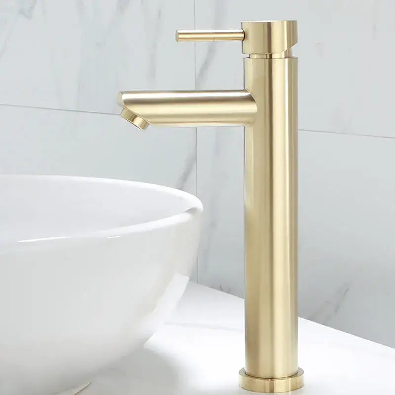 Gold Deck-Mounted Basin Mixer Tap