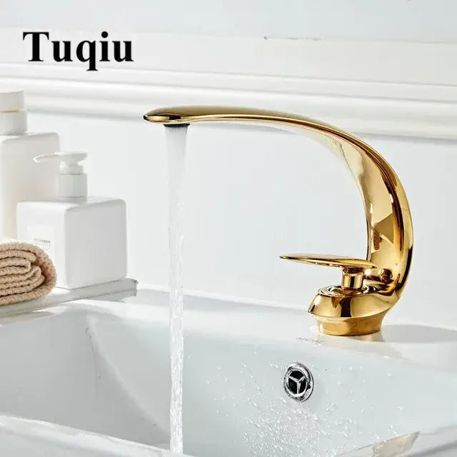 Brushed Gold Sink Fixture