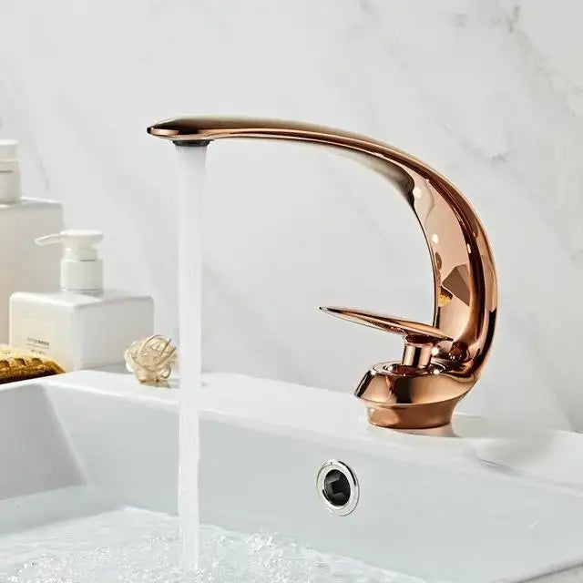 Brushed Gold Sink Fixture