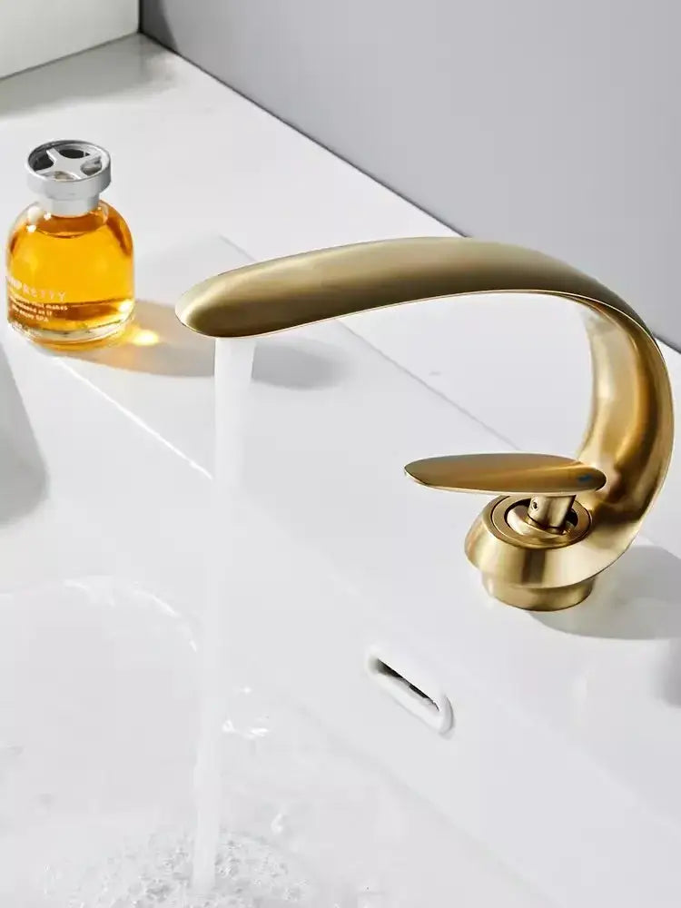 Brushed Gold Sink Fixture