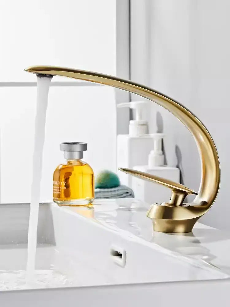 Brushed Gold Sink Fixture