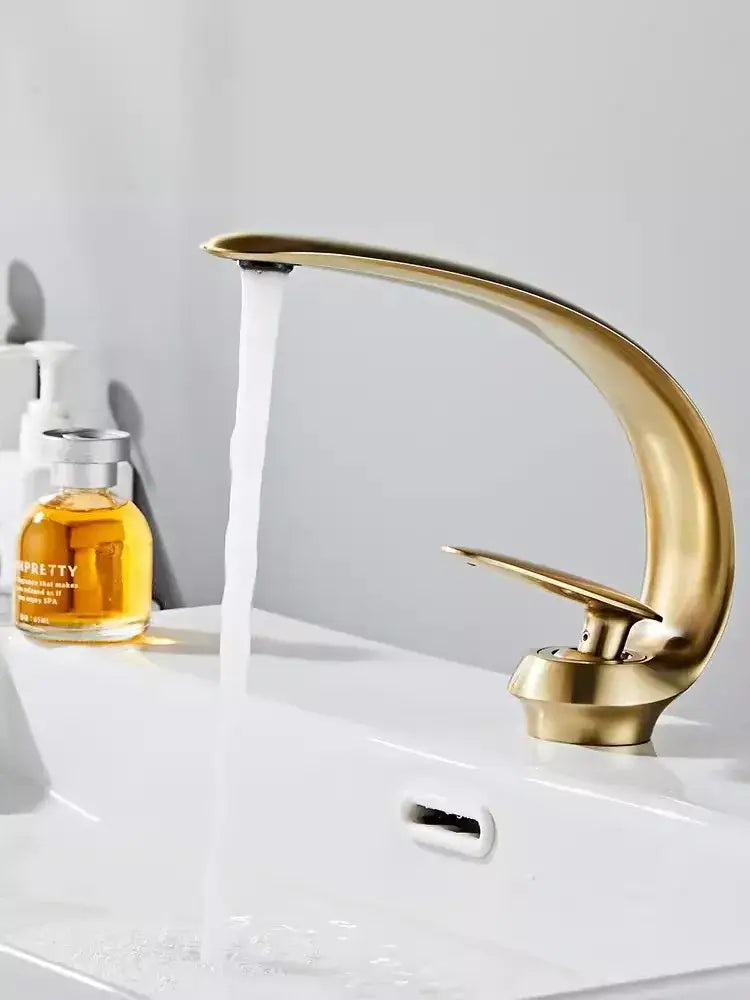 Brushed Gold Sink Fixture