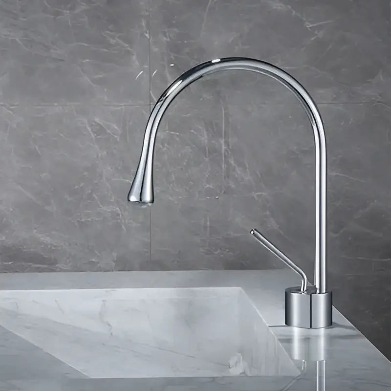 White Gold Swivel Faucet