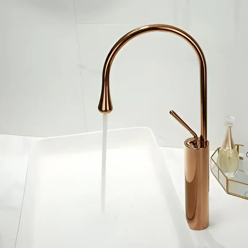 White Gold Swivel Faucet