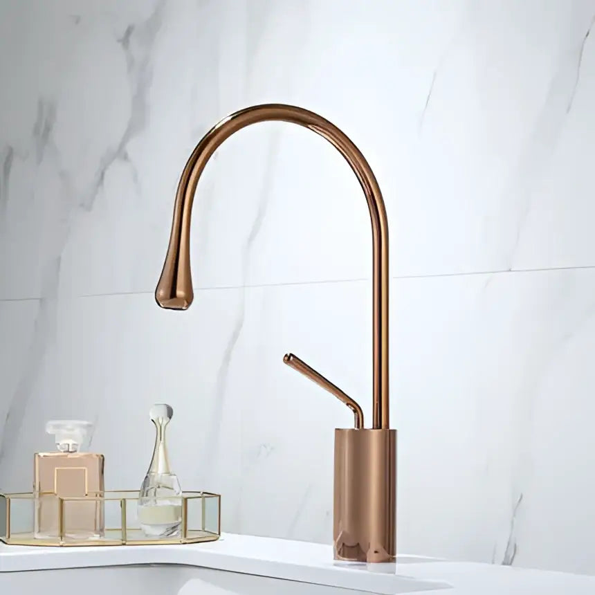White Gold Swivel Faucet