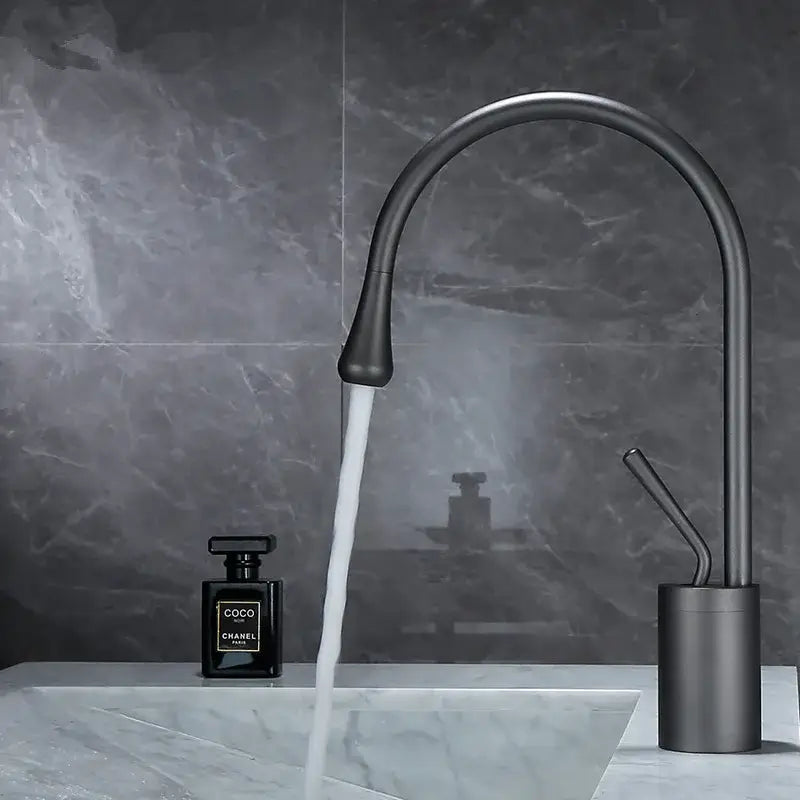 White Gold Swivel Faucet