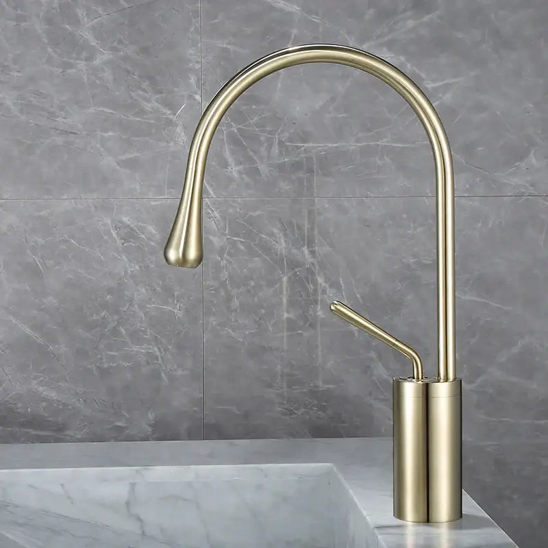 White Gold Swivel Faucet