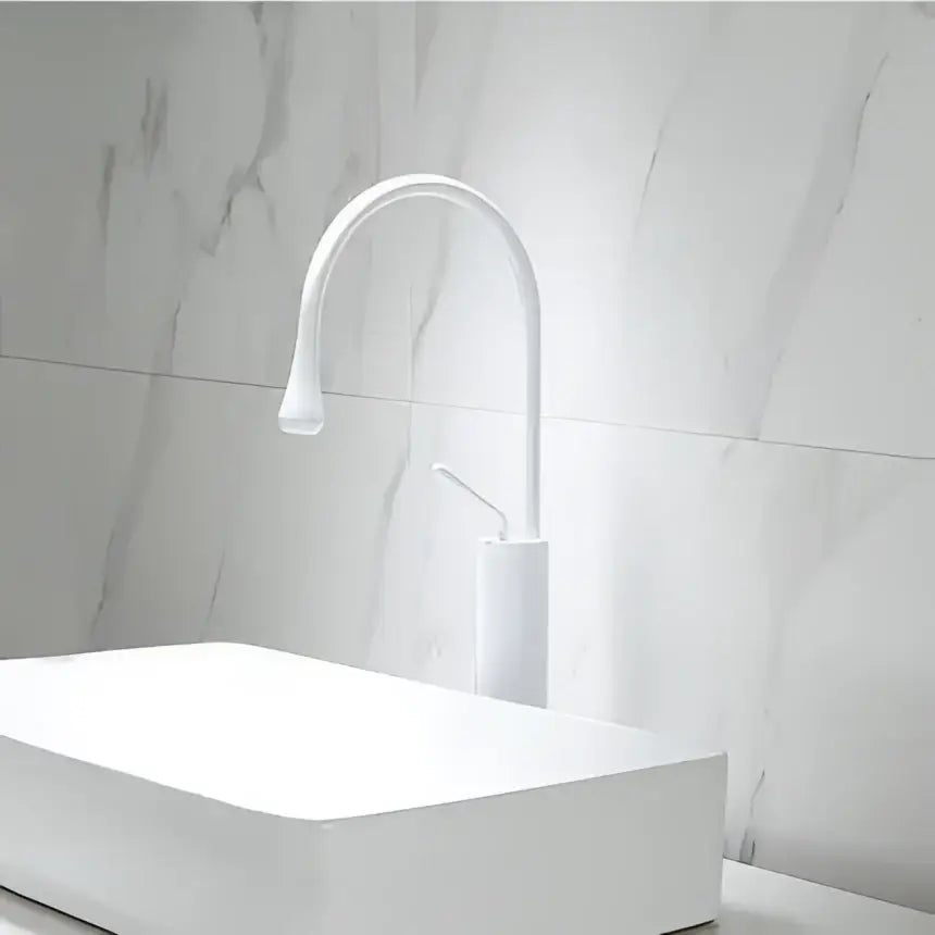 White Gold Swivel Faucet