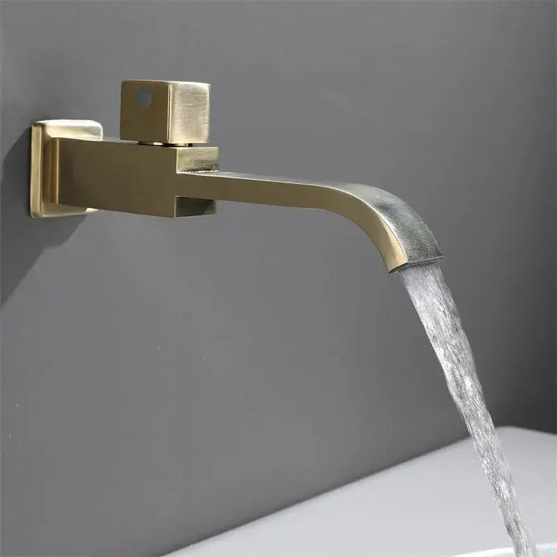Brushed Gold Wall Faucet