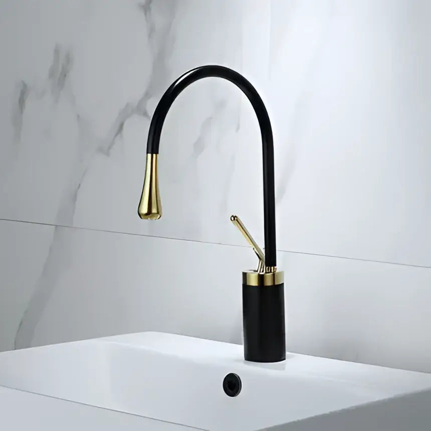 Gold Swivel Bathroom Faucet