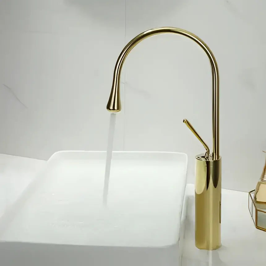 Gold Swivel Bathroom Faucet