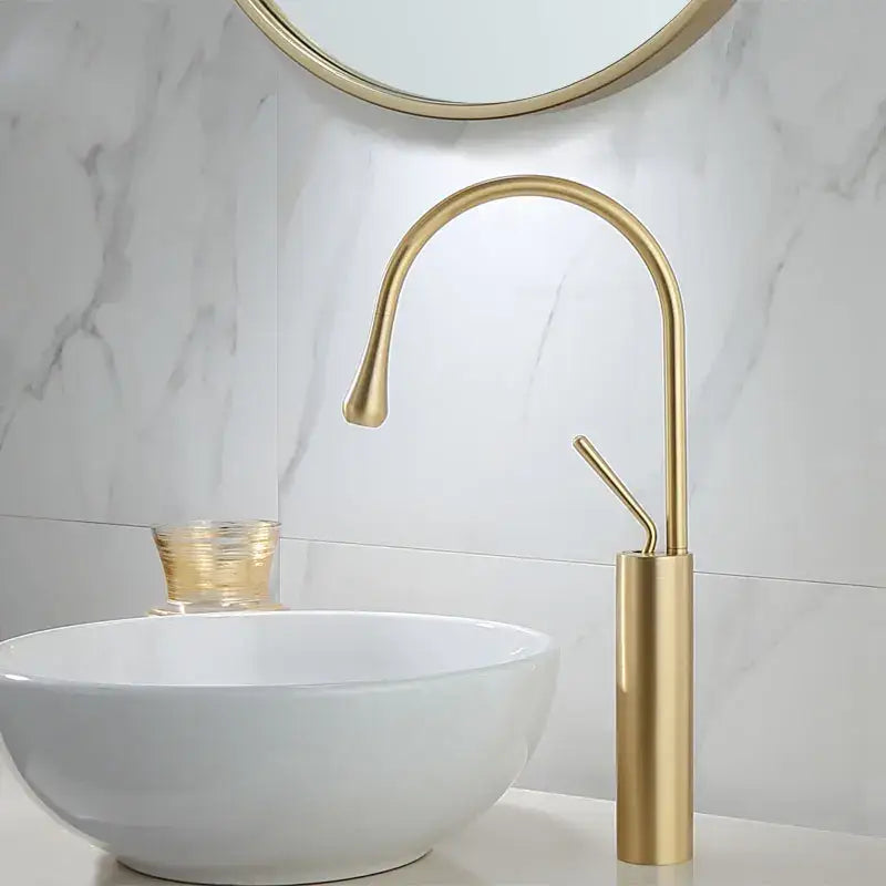 Gold Swivel Bathroom Faucet