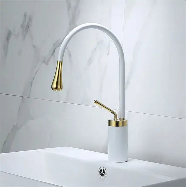 Gold Swivel Bathroom Faucet