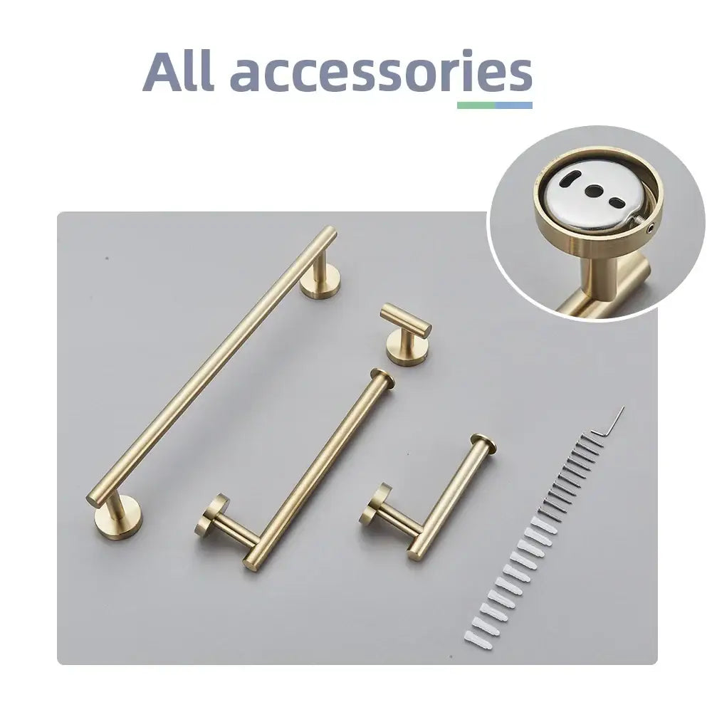 Gold Bathroom Accessories Set