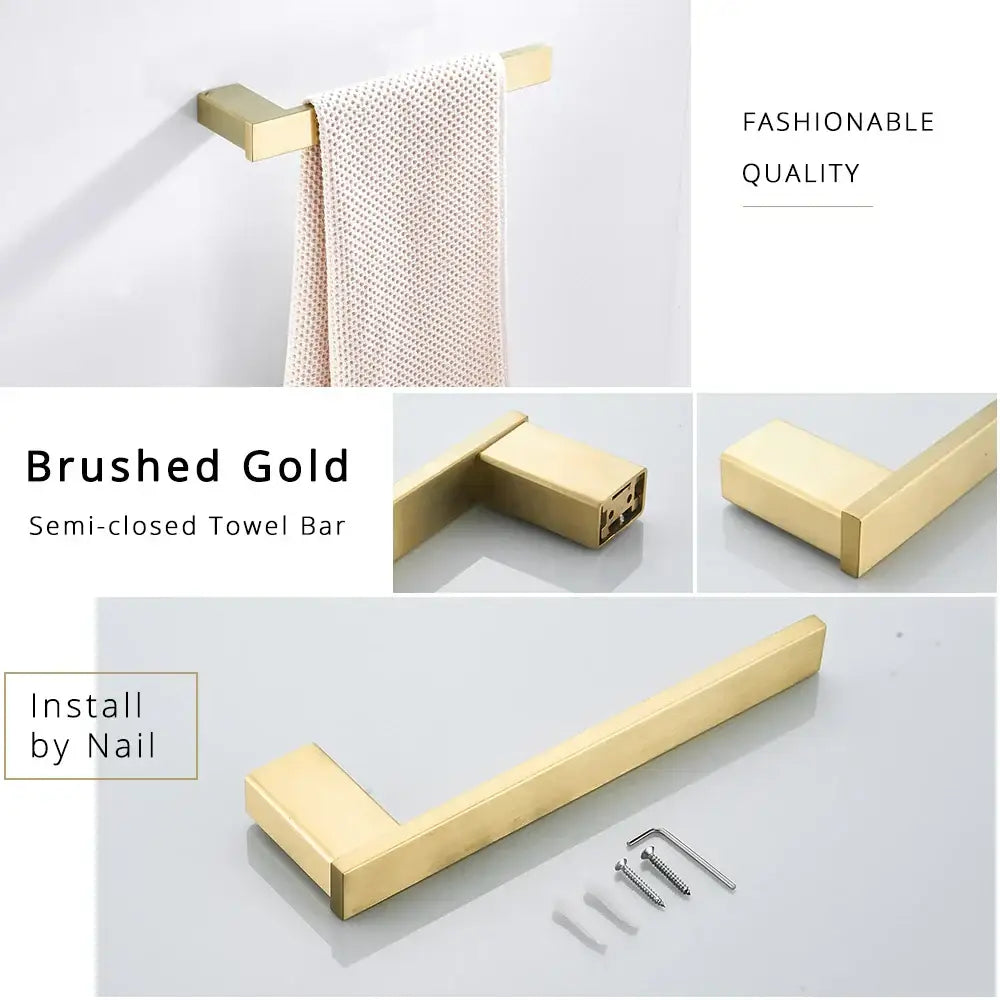 Brushed Gold Rectangular Set