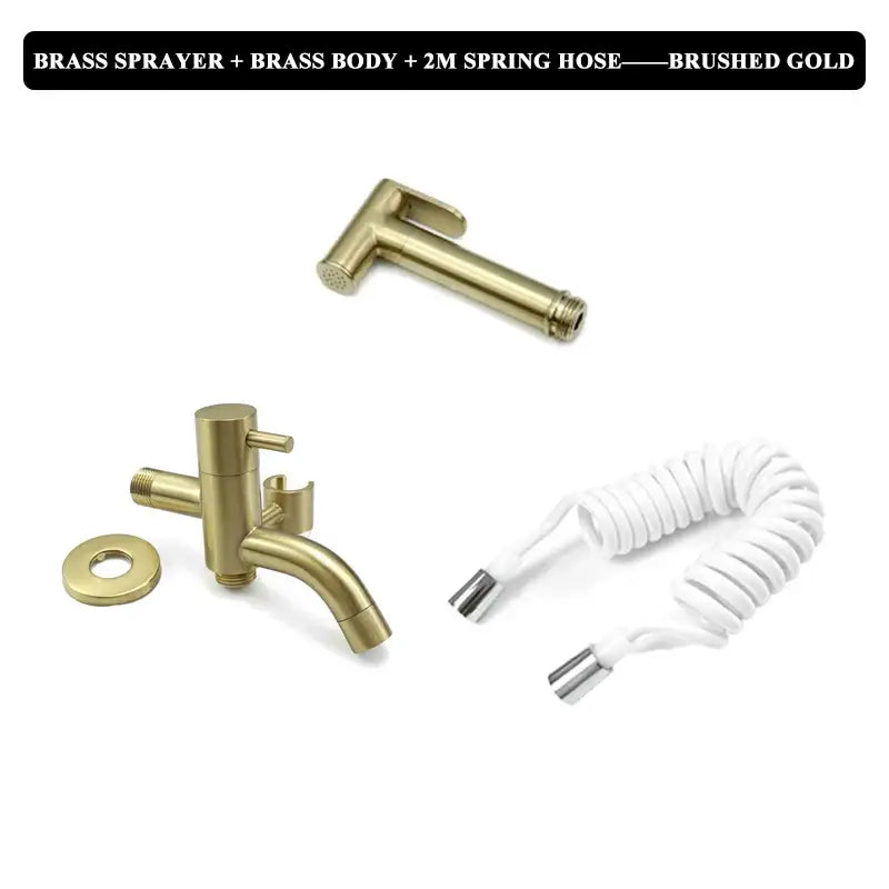 Gold Bidet Faucet Set
