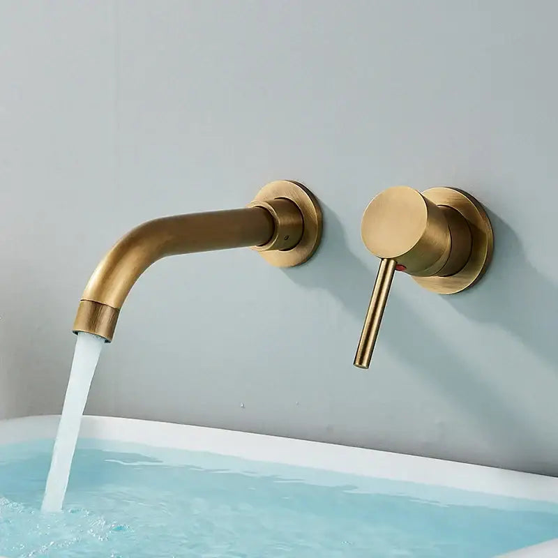 Gold Black Wall Faucet
