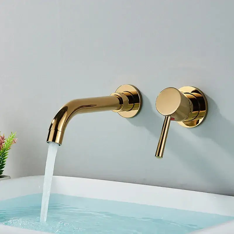 Gold Black Wall Faucet