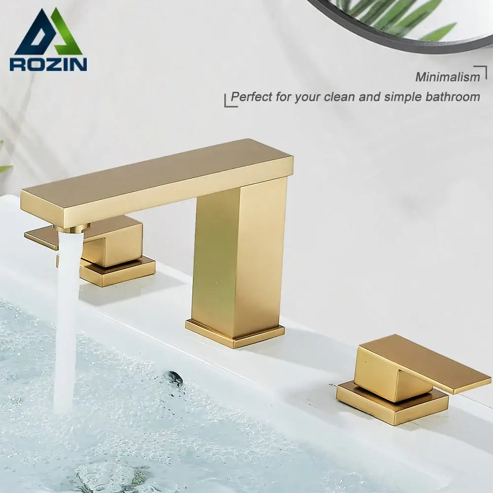 Brushed Gold Waterfall Faucet
