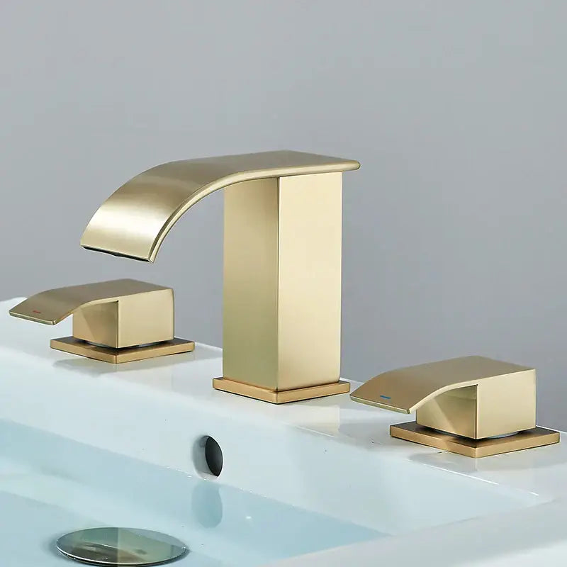 Brushed Gold Waterfall Faucet