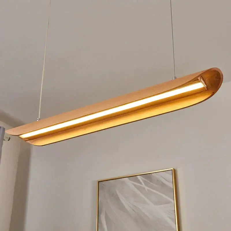 Wood Gold Chandelier Light