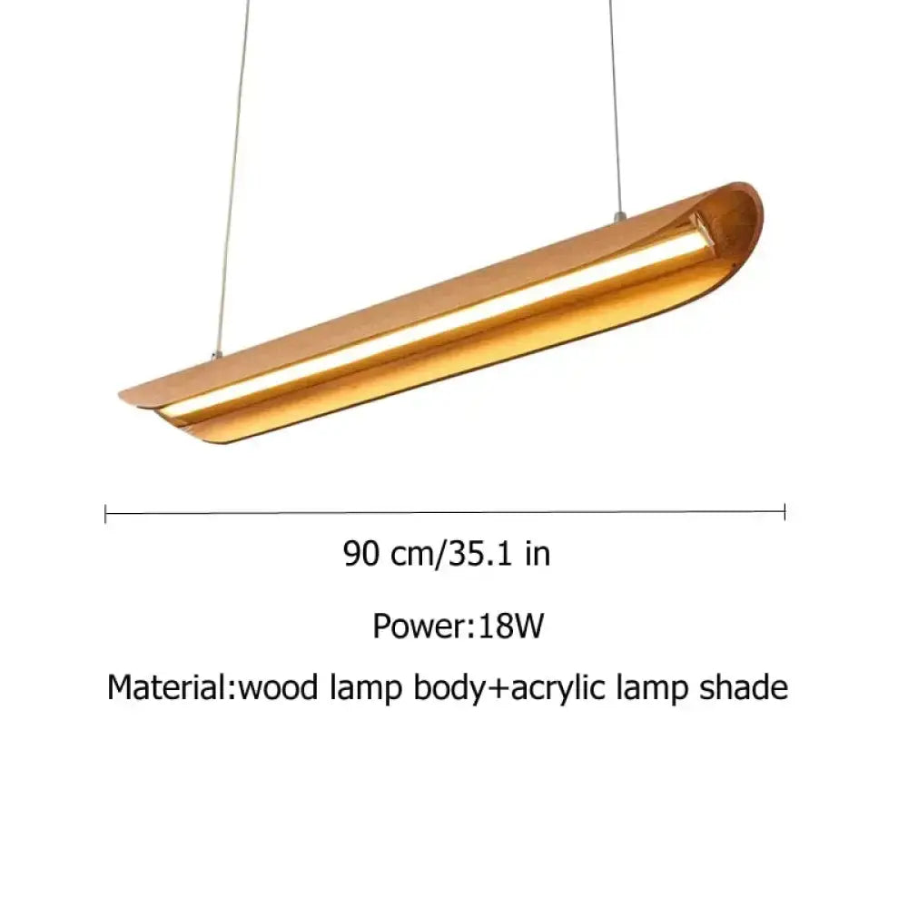 Wood Gold Chandelier Light