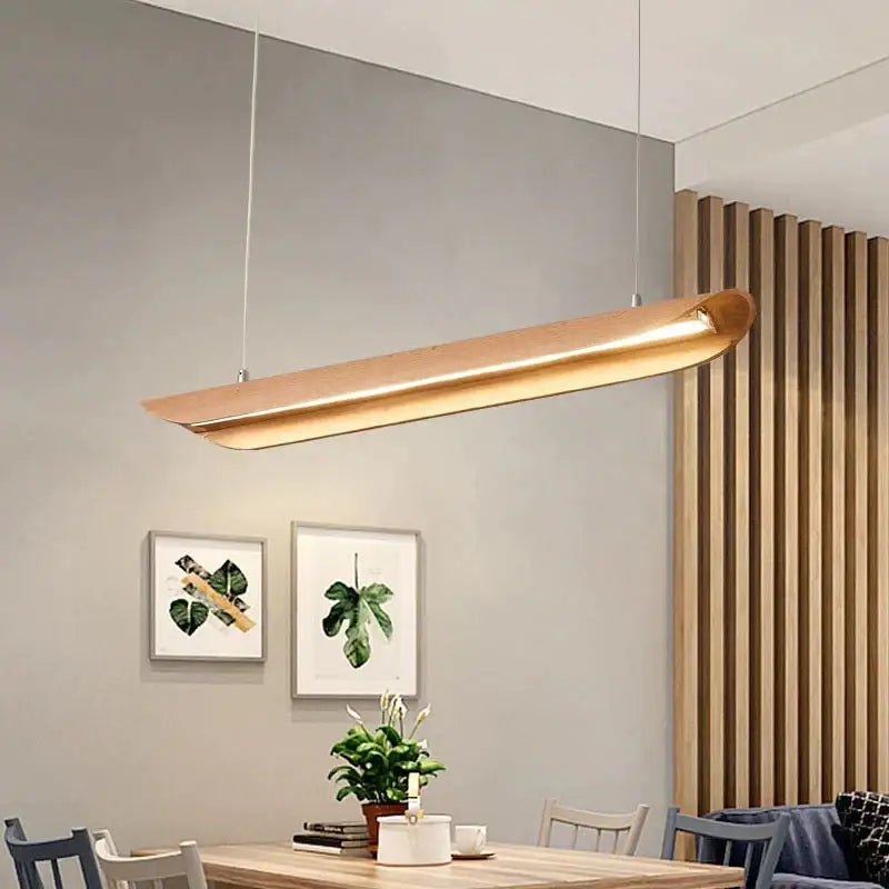 Wood Gold Chandelier Light
