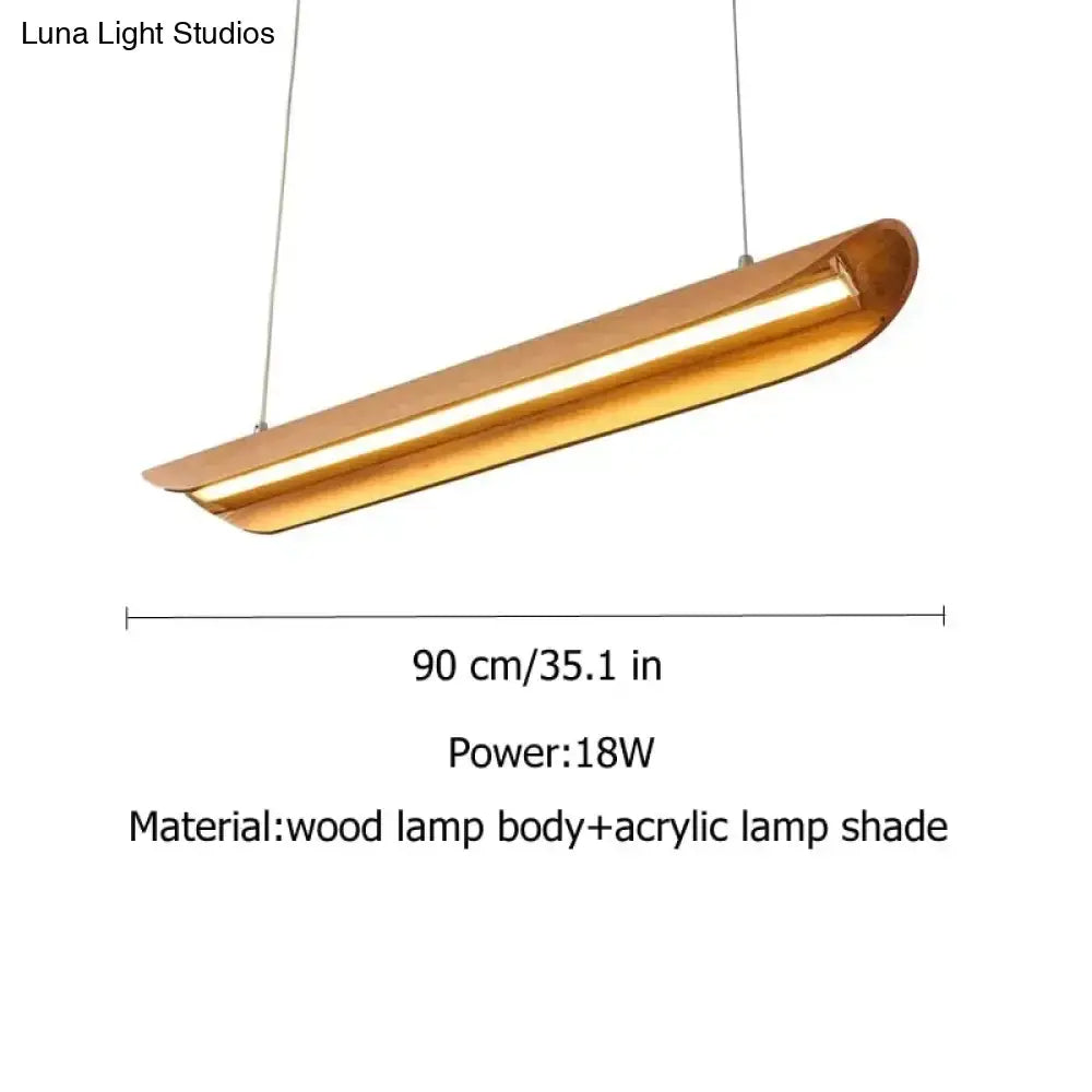 Wood Gold Chandelier Light