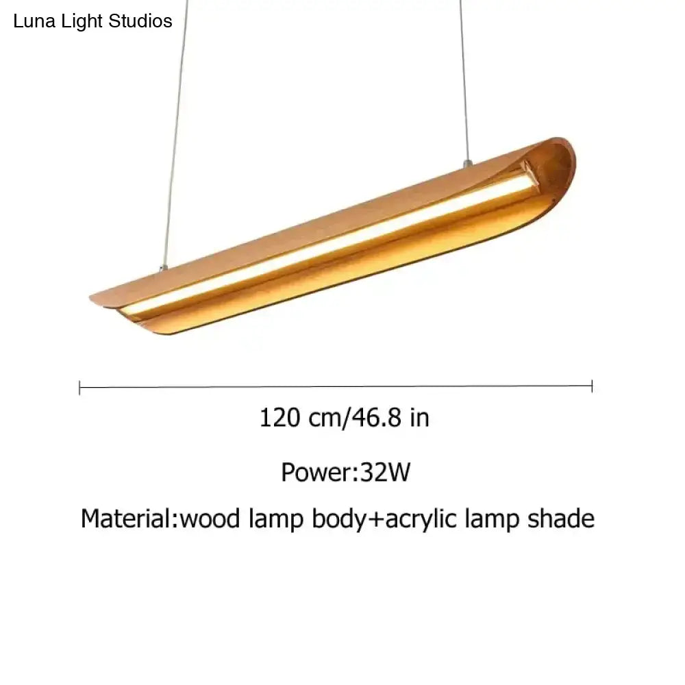 Wood Gold Chandelier Light
