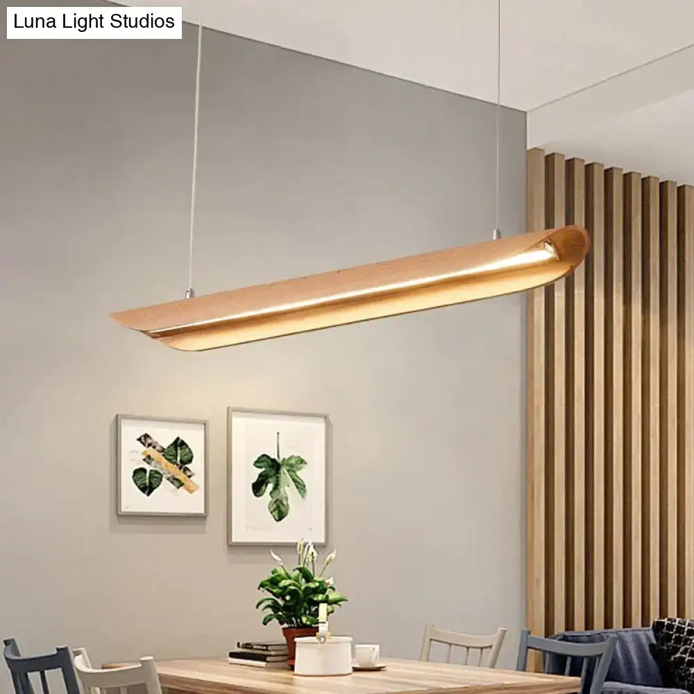 Wood Gold Chandelier Light